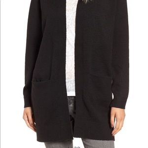 Nordstrom BP Open Front Cardigan, Black